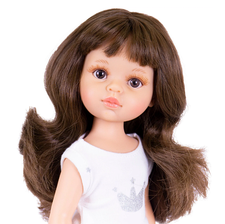 Кукла Кэрол с челкой, темные волосы, 34 см, в пижаме, НОВИНКА 2023 (Арт.13221)